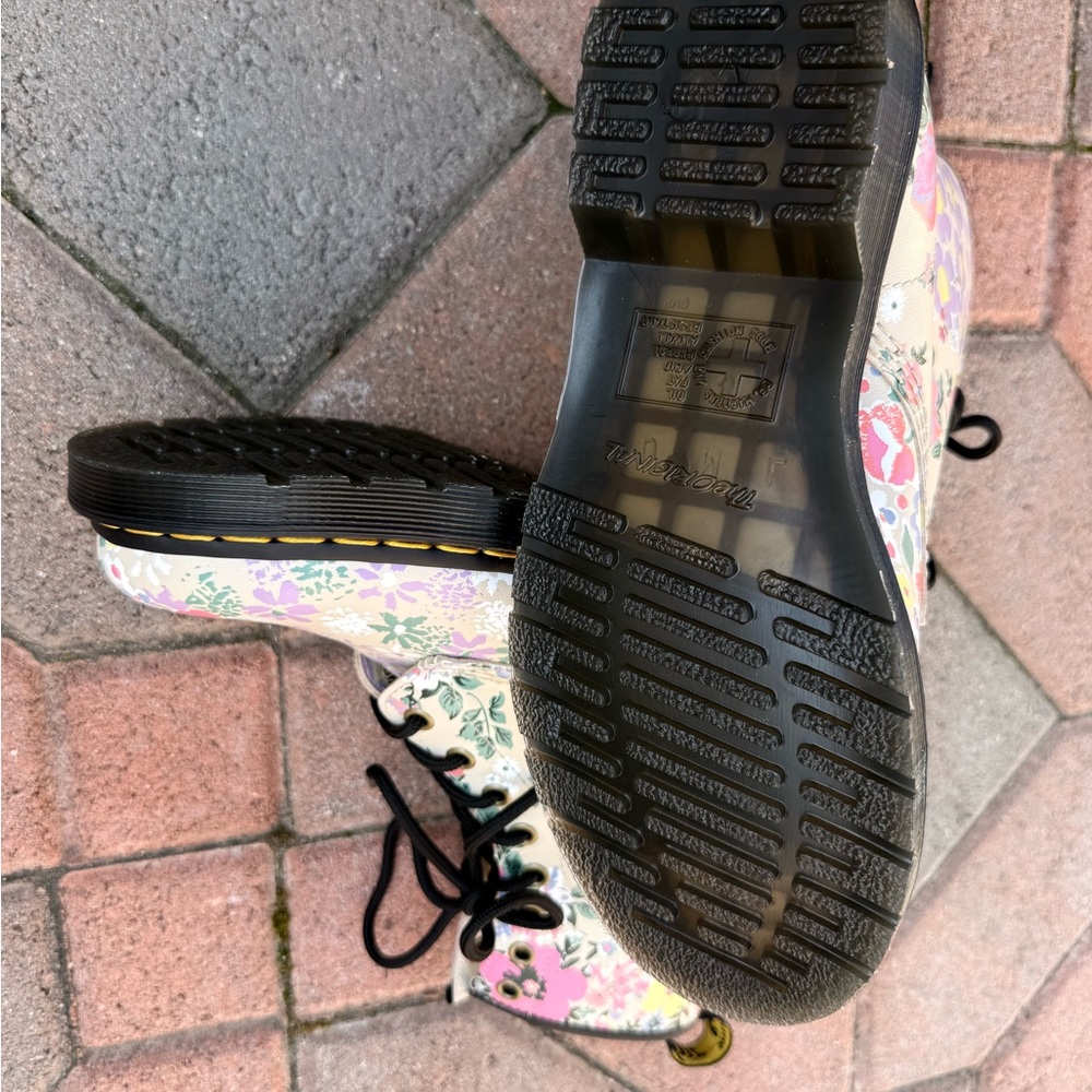 Dr. Martens Multicolor Floral Combat Boots - Picture 6 of 11